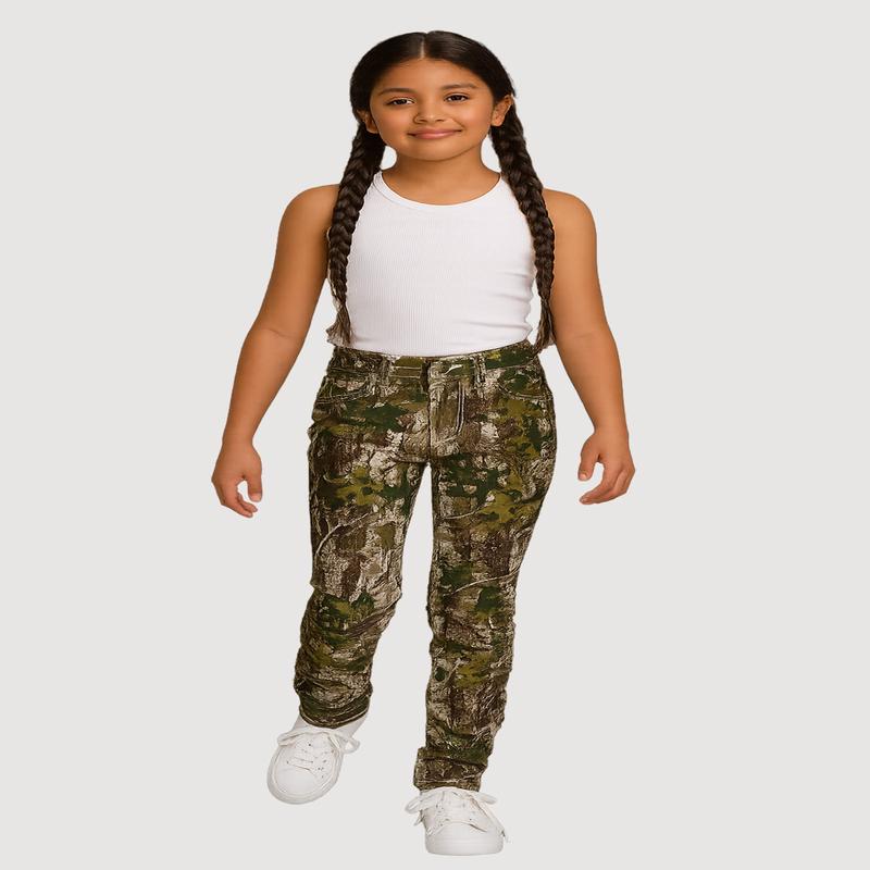 Girls Hyperstretch Skinny Leg Stacked Pants