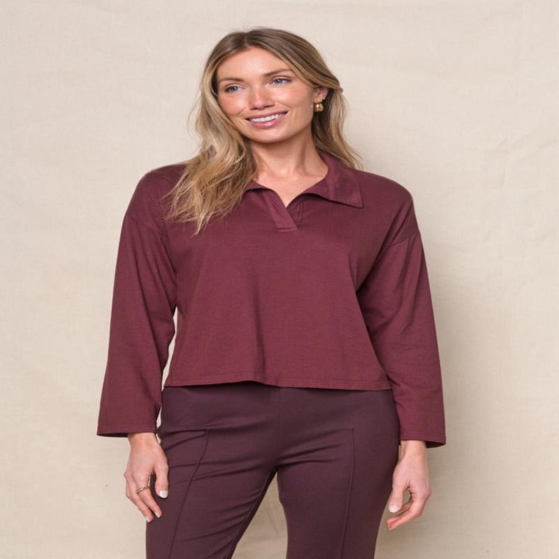 Stateside Cloud Jersey Johnny Collar Tee