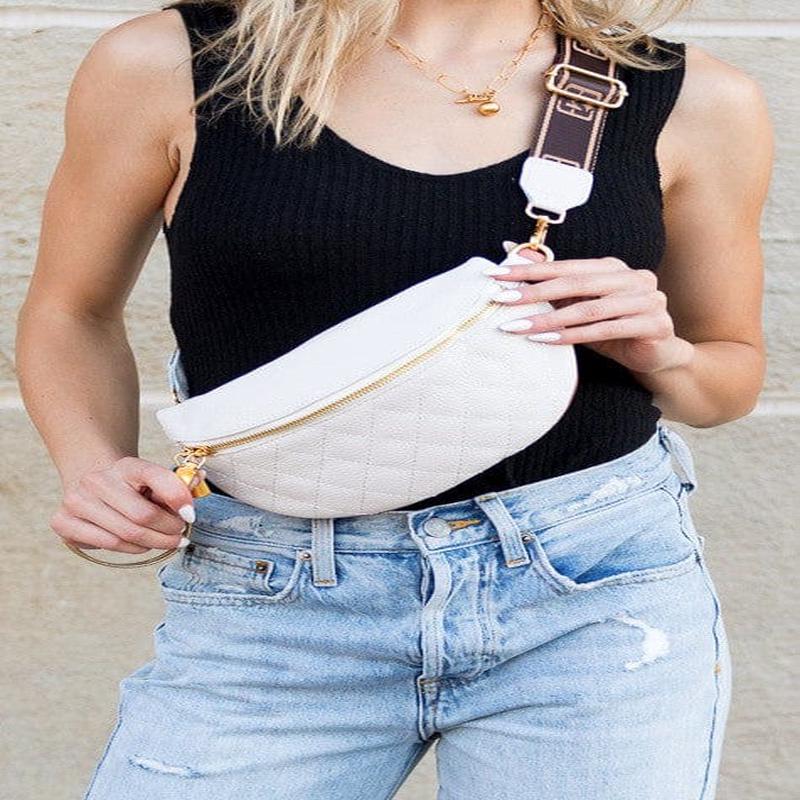 Myra Quilted Leather Crescent Sling Bag *Online Only*