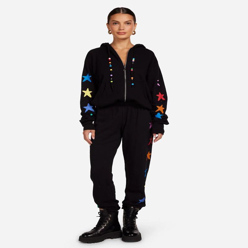 Lauren Moshi Tanzy Brushed Star Sweatpants