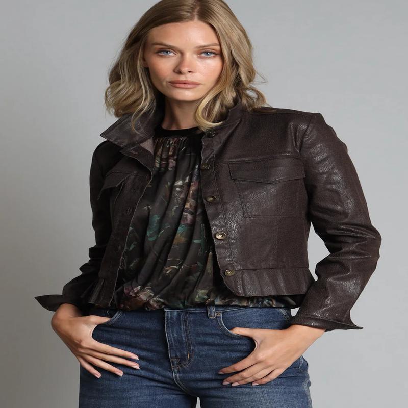 Lola + Sophie Foil Denim Jacket