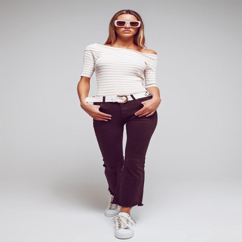 61 Jane Flare Jeans with Raw Hem