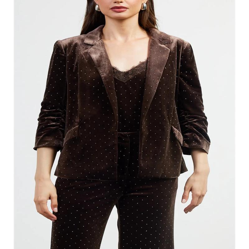 61 Jane Velvet Rhinestone Blazer