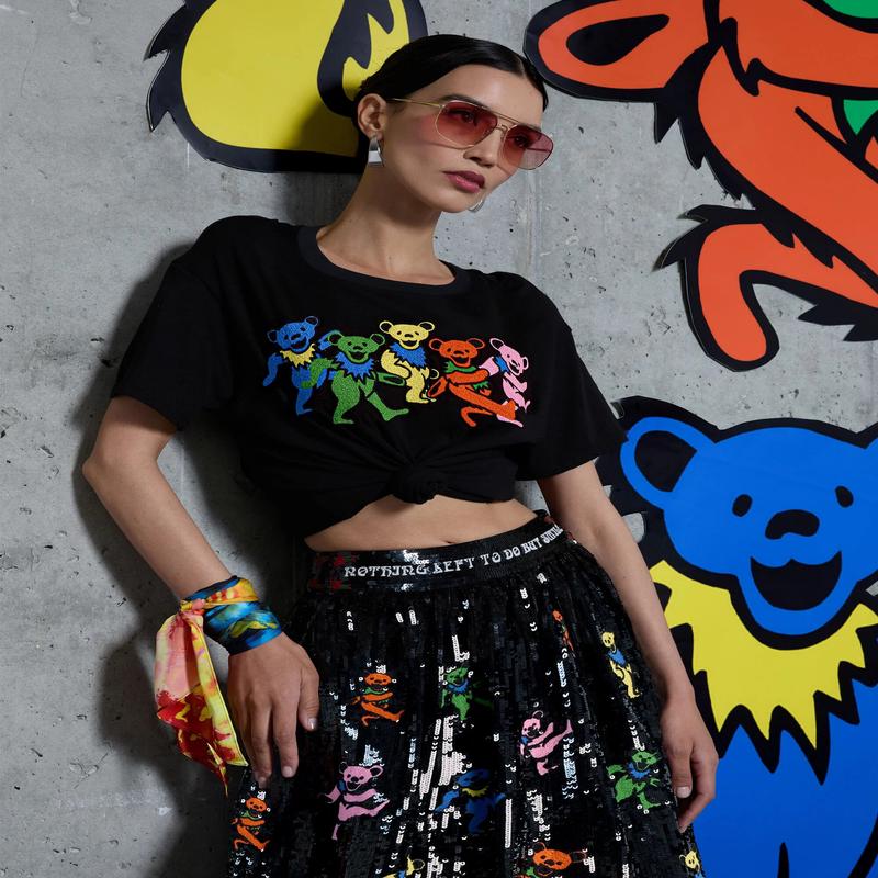 Alice + Olivia Evan Oversized Grateful Dead Tee
