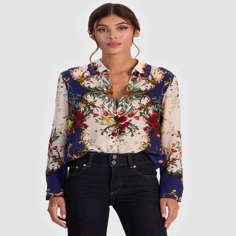 Alice + Olivia Willa Silk Blouse