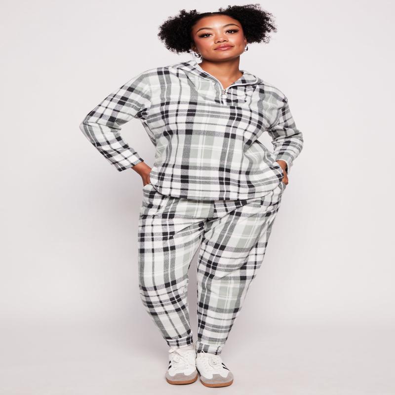 Plus Size Fleece Lined Drawstring Joggers