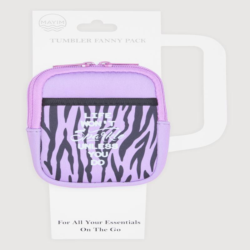 Zebra Graphic Print Tumbler Fanny Pack