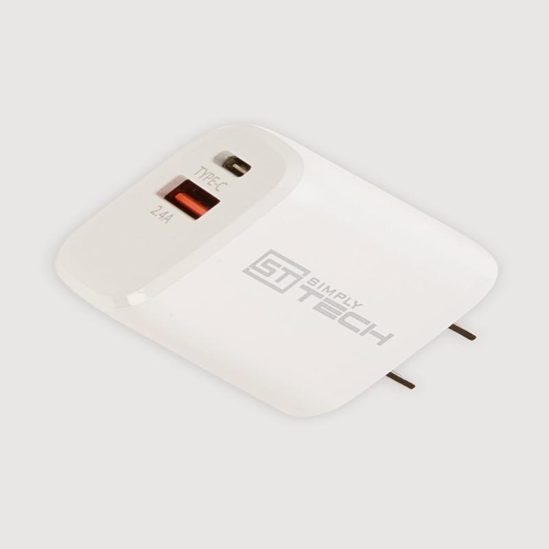 Dual Port USB and Type C Wall Charger