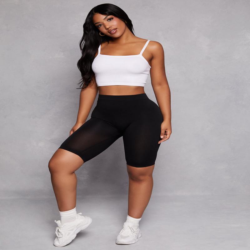 High Waisted Seamless Bike Shorts