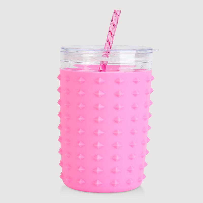 Silicone Spike Tumbler and Straw