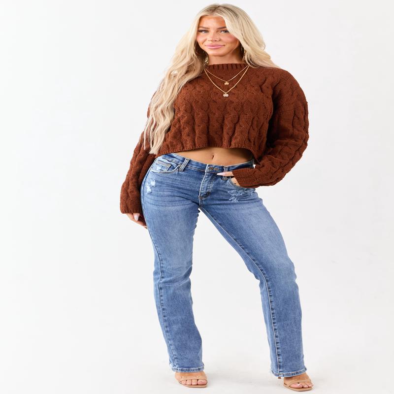 Saige Medium Tummy Control Stretchy Slim Bootcut Jeans