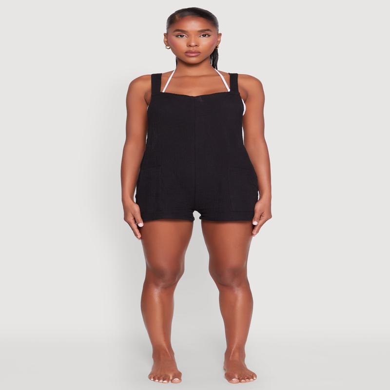 Nicole Miller Gauze Knit Romper