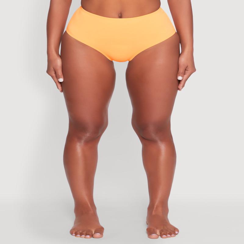 High Waisted Solid Bikini Bottoms