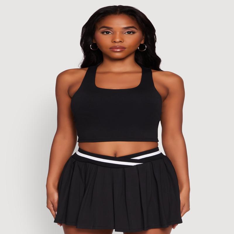Racerback Scoop Neck Crop Top