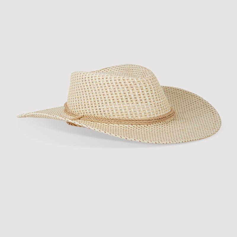 Toggle Drawstring Straw Cowboy Hat