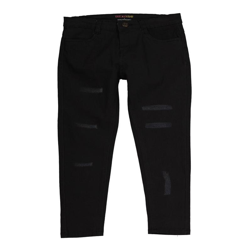 Girls Distressed Twill Skinny Pants