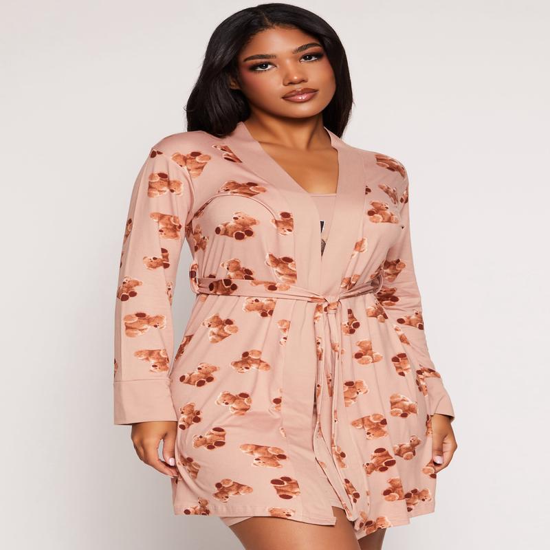 Self Love Club Graphic Nightgown with Robe