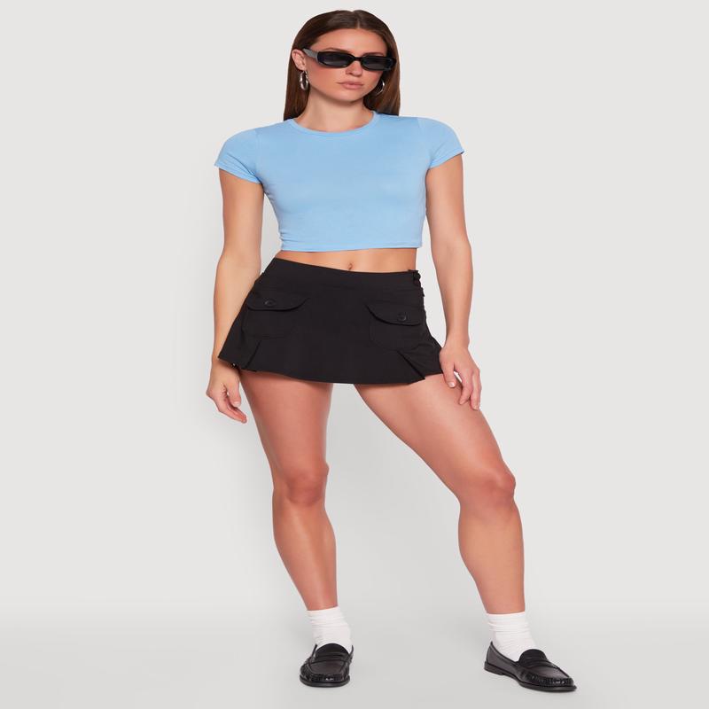 Front Cargo Pocket Mini Skirt
