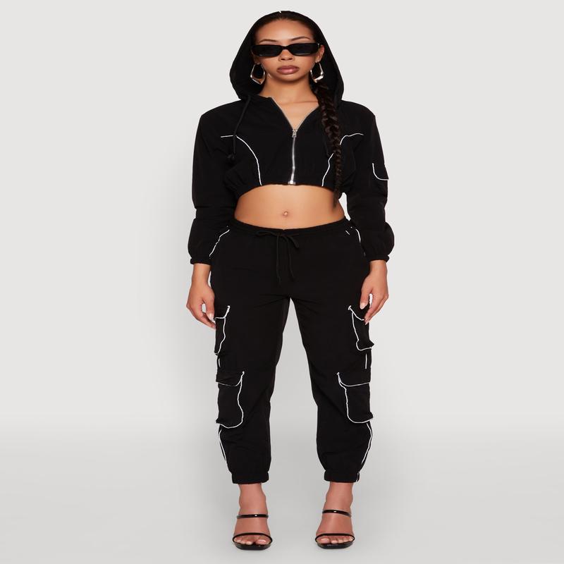 Reflective Trim Cargo Pocket Joggers