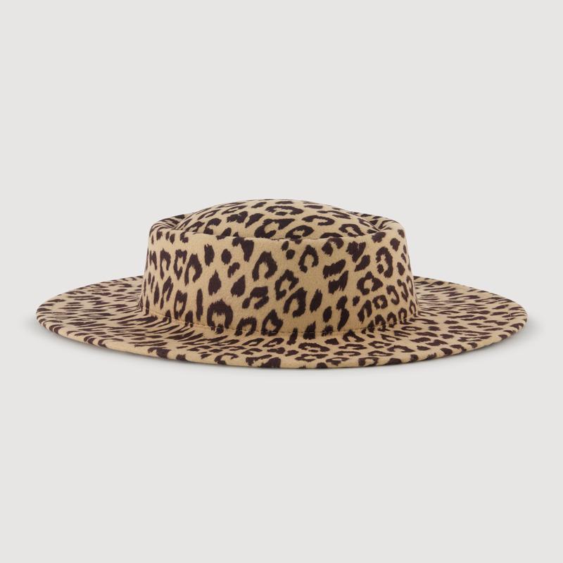 Animal Print Felt Hat