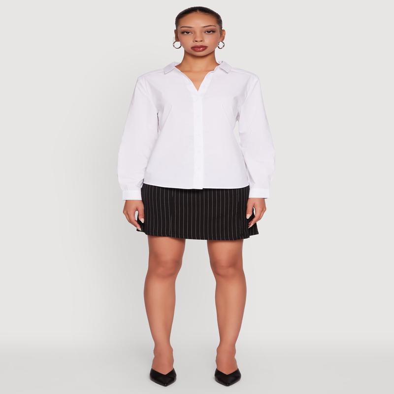 Button Front Classic Fit Long Sleeve Shirt