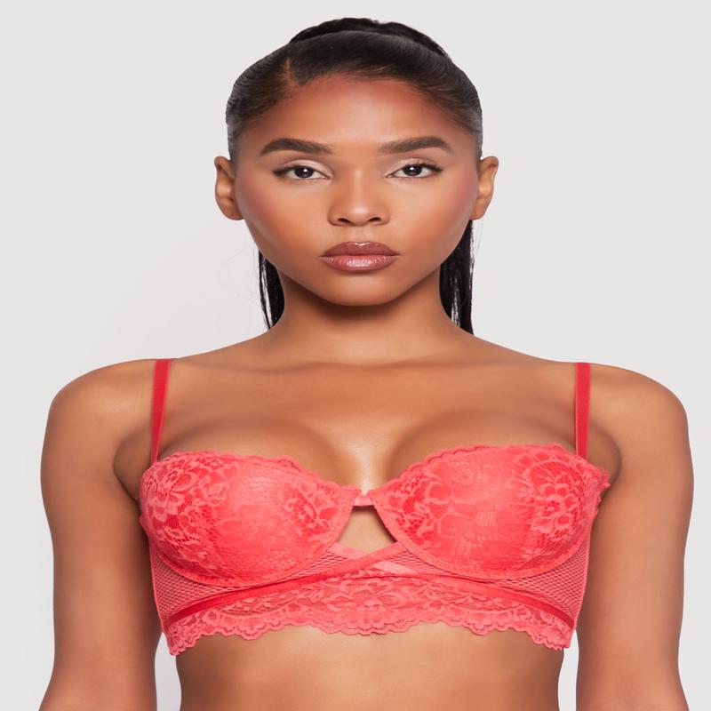 Caged Convertible Longline Lace Balconette Bra