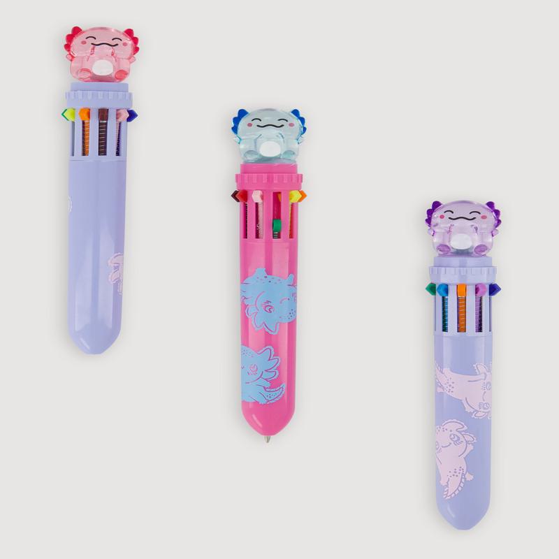 Axolotl 10 Ink Multicolor Pens 3 Pack